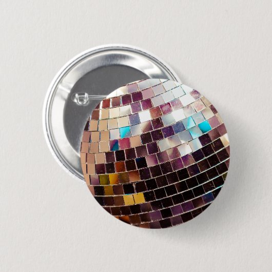 Disco Ball Ronde Button 5,7 Cm (Voorkant /achterkant)