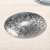 Disco Ball Ronde Kartonnen Onderzetter (Gebogen)