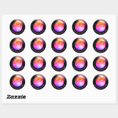Disco Ball Ronde Sticker (Vel)