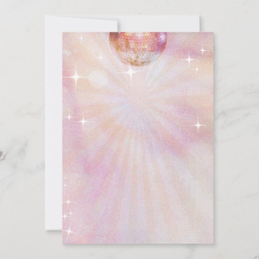 Disco Ball Roze Blauwgroen Retro Dans 21e Verjaard Kaart (Achterkant)