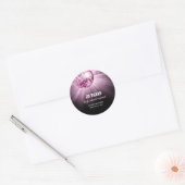 Disco ball roze ronde sticker (Envelop)