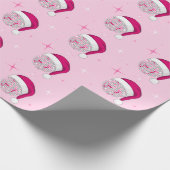 Disco Ball Santa Hat Roze Inpakpapier (Hoek)
