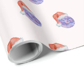 Disco Ball Santa Hoed Kerstmis cadeaupapier (Rol Hoek)