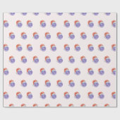 Disco Ball Santa Hoed Kerstmis cadeaupapier (Vlak)