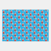 Disco Ball Santa Manatee Animal Kerstmis Inpakpapier Vel (Voorkant)