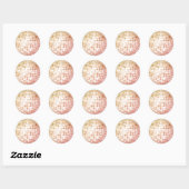 Disco Ball Sinaasappel Ronde Sticker (Vel)
