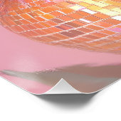 Disco Ball Sinaasappels Muurprint Perfect Poster (Hoek)