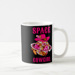 Disco Ball Space Cowgirl Western Retro Roze Koeien Koffiemok