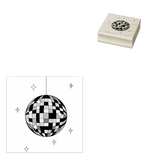 Disco Ball Stamp Rubberstempel (Gestempeld)