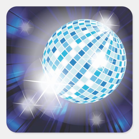 Disco Ball-stickers Vierkante Sticker (Voorkant)
