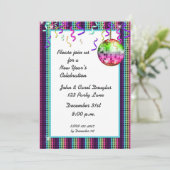 Disco Ball Stippen Invitation Kaart (Staand voorkant)
