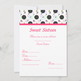 DISCO BALL SWEET 16 PARTY INVITATION KAART