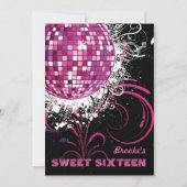 Disco Ball - Sweet 16-uitnodiging Kaart (Voorkant)