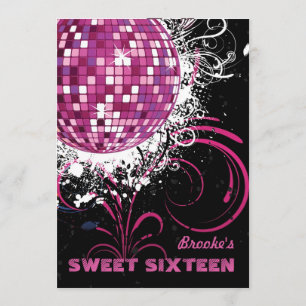 Disco Ball - Sweet 16-uitnodiging Kaart