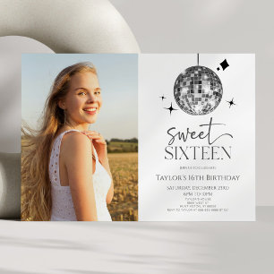 Disco Ball Sweet Zestien 16e Verjaardagsfeestje Kaart