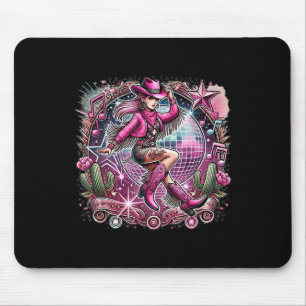 Disco Ball Tattoo Roze Cowboy Cowgirl Muismat