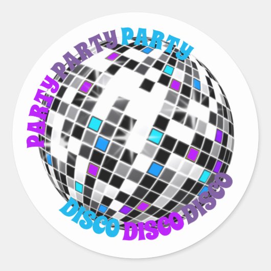 Disco Ball Trendy Sticker (Voorkant)