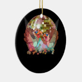 Disco Ball Turkije Thanksgiving diner feestelijk d Keramisch Ornament (Rechts)