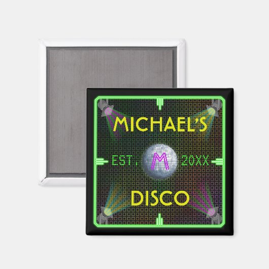  Disco Ball uit 1970 Magneet (Voorkant / Achterkant)