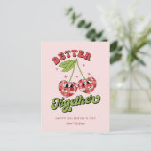 Disco Ball Valentijnse Cherry Beter bij elkaar Briefkaart (Staand voorkant)