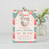 Disco Ball Verjaardag Retro Dance Party Kaart (Staand voorkant)