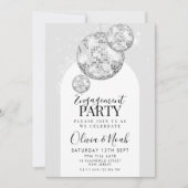 Disco Ball Verlovingsfeest Kaart (Voorkant)