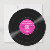 DISCO Ball Vinyl Record - Groovy Paarse Save The Date (Achterkant)