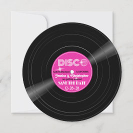 DISCO Ball Vinyl Record - Groovy Paarse Save The Date