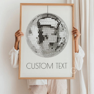 Disco Ball Wall Art gepersonaliseerd Poster
