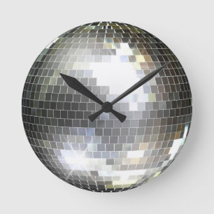 Disco Ball-wandklok Ronde Klok
