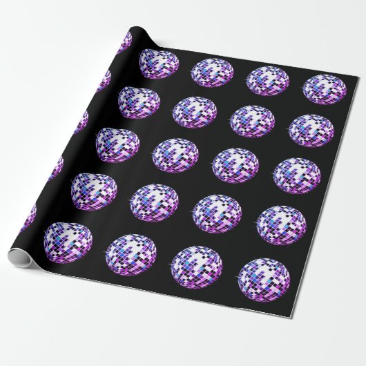 Disco Ball Wrapping Paper Cadeaupapier (Uitgerold)
