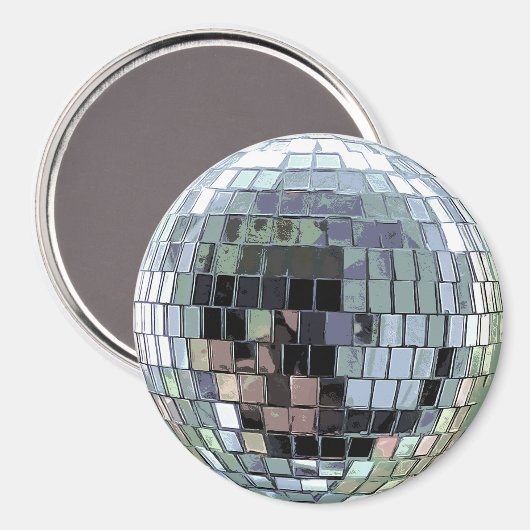 Disco Ball - Zilver Magneet (Voorkant / Achterkant)