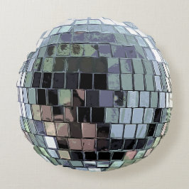 Disco Ball - Zilver Rond Kussen