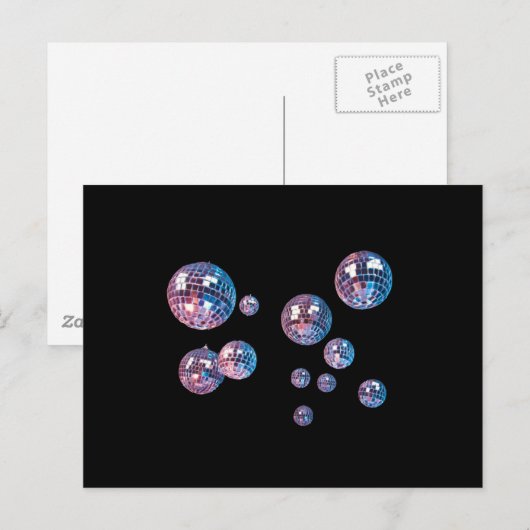 disco-ballen briefkaart (Voorkant / Achterkant)