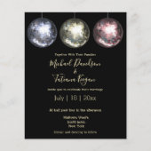 disco balletjes glitters trouwuitnodiging (Voorkant)