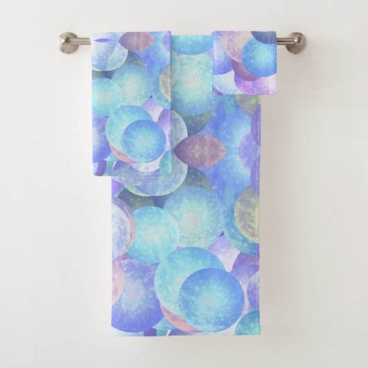 Disco-balletjes in pastelregenboogkleuren - 3D-opt Bad Handdoek (Insitu)