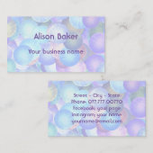 Disco-balletjes in pastelregenboogkleuren - 3D-opt Visitekaartje (Voorkant / Achterkant)