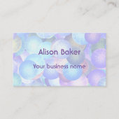 Disco-balletjes in pastelregenboogkleuren - 3D-opt Visitekaartje (Voorkant)