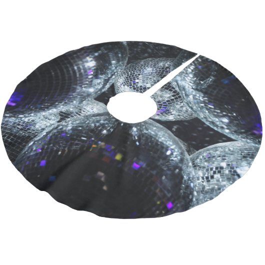 Disco Balls: Donkere feestsfeer Kerstboom Rok (Gekanteld)