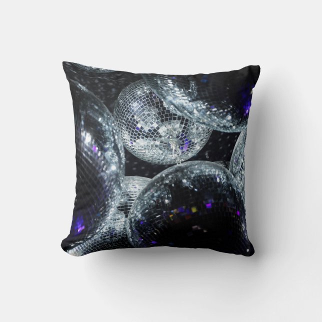 Disco Balls: Donkere feestsfeer Kussen (Voorkant)