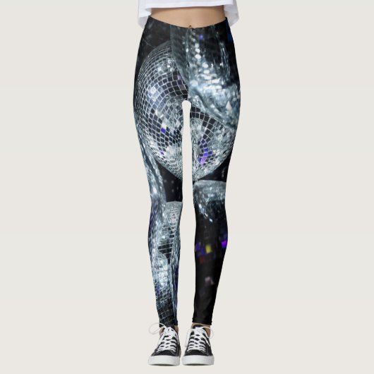 Disco Balls: Donkere feestsfeer Leggings (Voorkant)