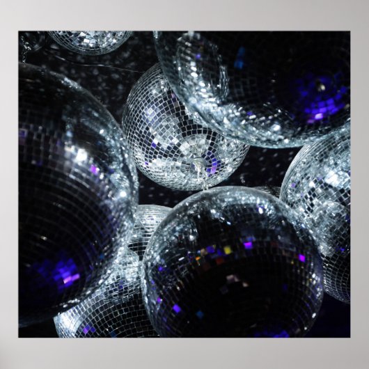 Disco Balls: Donkere feestsfeer Poster (Voorkant)