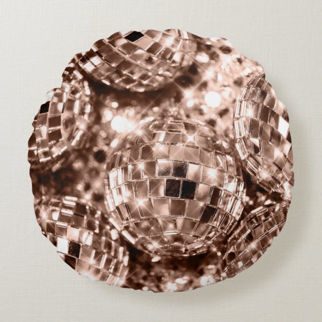 Disco Balls Glam 17 Rond Kussen (Voorkant)