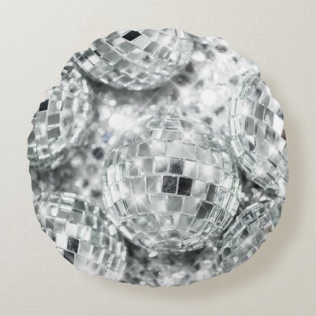 Disco Balls Glam #1 #retro #wall #art Rond Kussen (Voorkant)