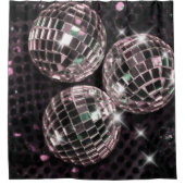 Disco Balls Glam #8 #retro #wall #art Douchegordijn (Voorkant)