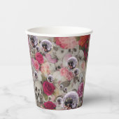 Disco Balls Skulls en Rozen Papieren Bekers (Voorkant)