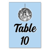 Disco Balls Welkom Trouwtafel Nummer Kaart (Achterkant)