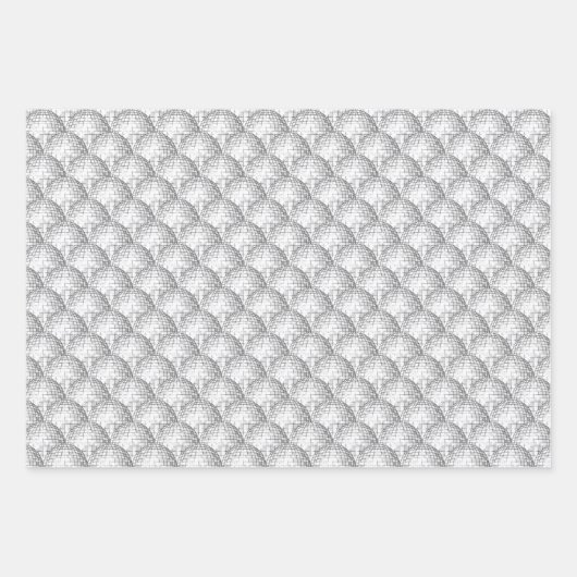 Disco Balls Zilver Roze en Goud Inpakpapier Vel (Voorkant)