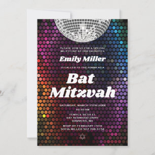 Disco Bat Mitzvah uitnodiging dansfeest