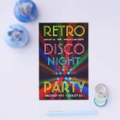 Disco Beams Lights Clubbing DJ Flyer (Enkel)